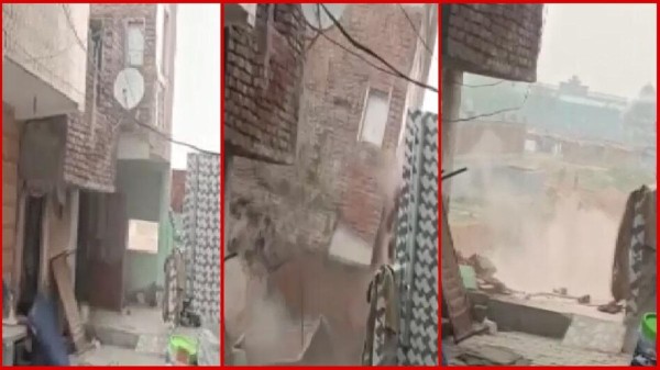गाजियाबाद में भरभराकर गिरा दो मंजिला मकान, एक की मौत; कई के दबे होने की आशंका!