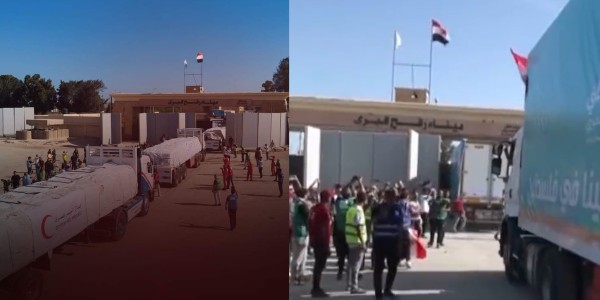मिस्र ने खोली सीमा, पहली बार राहत सामग्री से भरे 20 ट्रकों ने गाजा में किया प्रवेश!