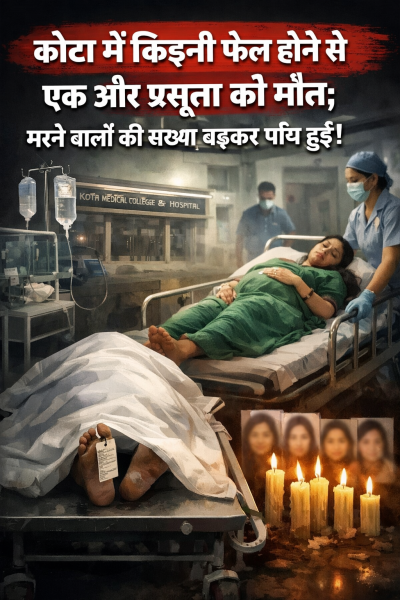 कोटा में किडनी फेल होने से एक और प्रसूता की मौत; मरने वालों की संख्या बढ़कर पाँच हुई!