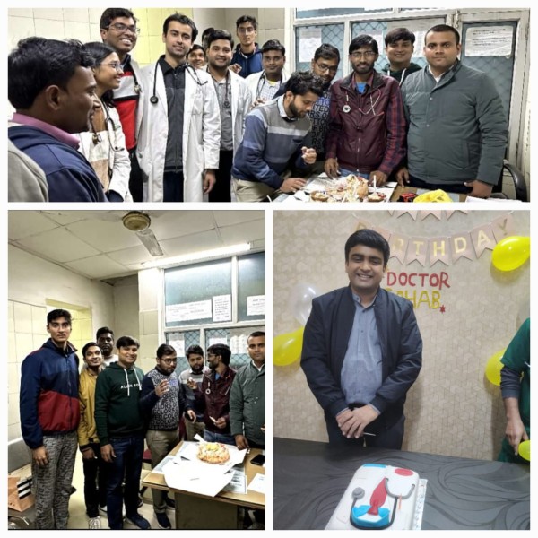 स्वरूपरानी नेहरू चिकित्सालय में धूमधाम से मनाया गया जन्मदिन, सर्जरी के एसोसिएट प्रोफ़ेसर डॉ संतोष का !