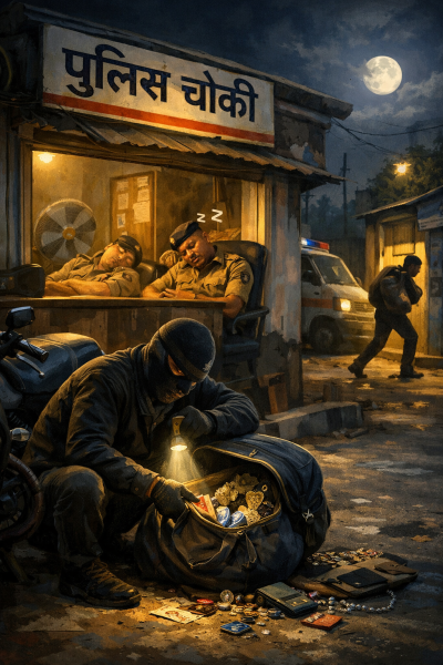 पुलिस चौकी के सामने हुई चोरी, कानून के रखवाले सोते रहे; 6 दिन बीता नहीं हुई दर्ज रिपोर्ट!